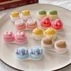 Travel Women Contact Lense Kit Holder Container Cute Cartoon Animal Style Contact Lens Case with Tweezers Suction Stick