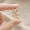 Openwork Brass Charm Geometric Shape Hanging Connector Lightweight Pendant Finding  Jewelry Craft