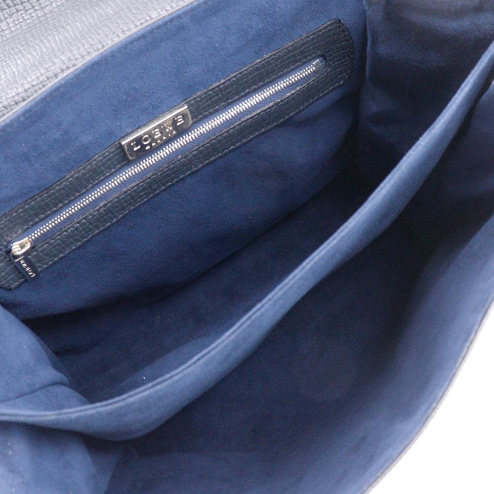 LOEWE One Belt Shoulder Bag gray leather Women Used