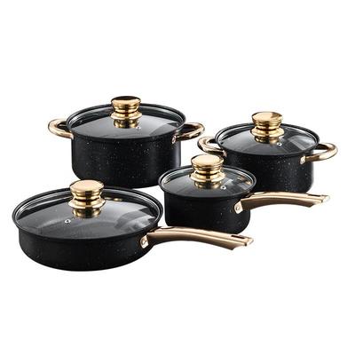ZISIZ 4-Piece Maifan Stone Non-stick Cookware Set
