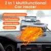 Car Heater Fan 12V 200W Portable Windshield Defogger Defroster Plug-in Cigarette Lighter