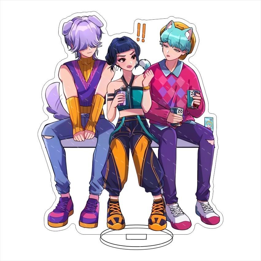 

K-Pop Мисливці на Демонів Румі Міра Зої Акрилова Настільна Фігурка Підставка