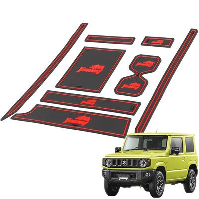 XIKER Door Slot Mats for Suzuki Sierra Protective Rubber Custom Interior Door Drink Stain and Scratch Interior Rubber Noise Easy Set of 8 Jimny/Jimny