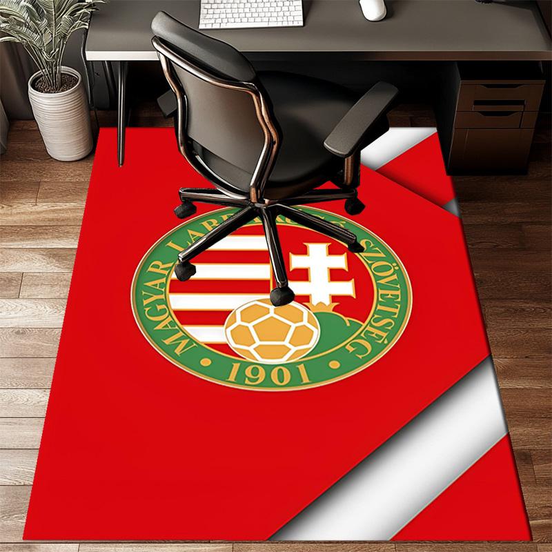 Hungarian Football Emblem Rug Office Floor Mat - Machine Washable for Bedroom, Bedroom, Livingroom, Room Decor Fan Gifts Christmas