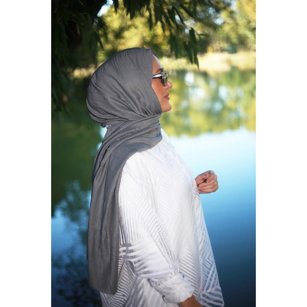 Hijab-Schal aus Bambus, Marineblau