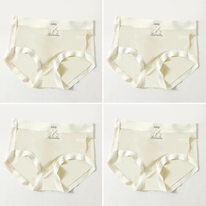 

4 шт бесшовные женские трусики ультратонкое нижнее белье для девочек трусы женские ледяные шелковые женские трусики XL