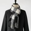 Plaid Black and White Thermal Scarf Men's Autumn and Winter Scarf Simple Trend Imitation Cashmere Shawl