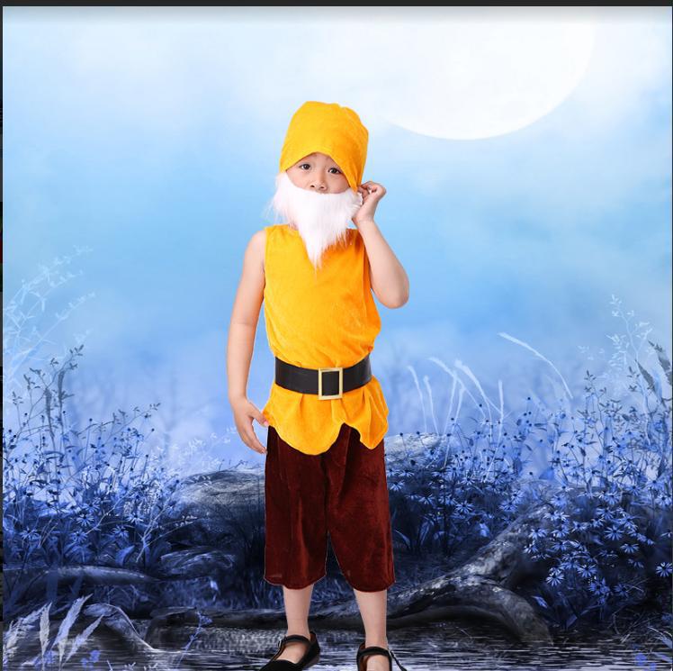 Children's Snow White & Seven Dwarfs Play Costumes: Prince, Hunter, & Magic Mirror Outfits