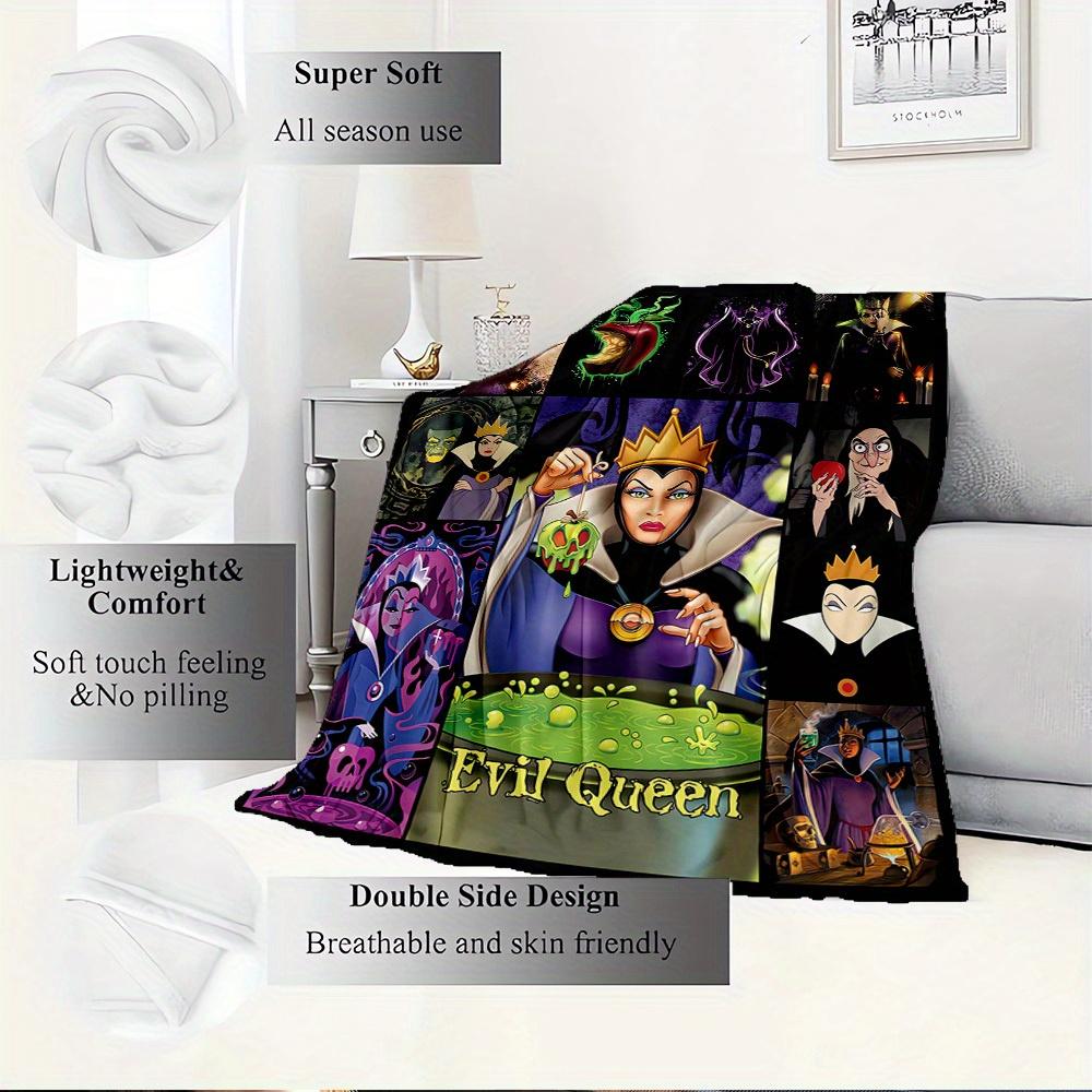 1pc Flannel Evil Queen Bed Throw Blanket Sofa Coverlet Gift Home Decorative Warm Plush Throw