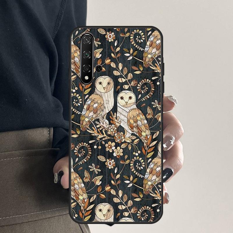 Owl Pattern For Huawei Nova 12s 12i 11i 7i 8i 9 10 SE Y91 Y90 Y60 Y70 Y72 Y61 P60 Pro P30 P40 Lite Case