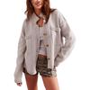 New Autumn and Winter Knitted Jacket Stand Collar Solid Color Cardigan Sweater Women's Clothing