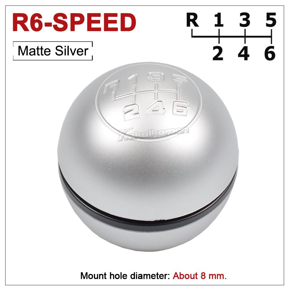 6 Speed Car Manual Gear Shift Knob Chrome Car Gear Shift Knob Shifter Lever Handball For Alfa Romeo Giulietta 2010-2019