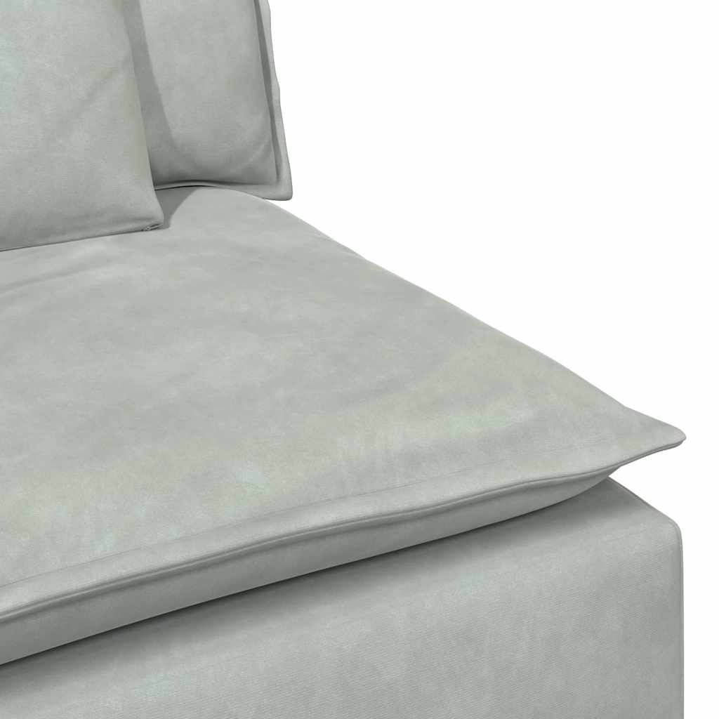 Modular Sofa with Cushions Light Grey