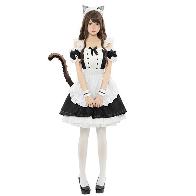 Anime Maid Cute Lolita Dress Cat Restaurant Uniform Christmas Halloween Cosplay