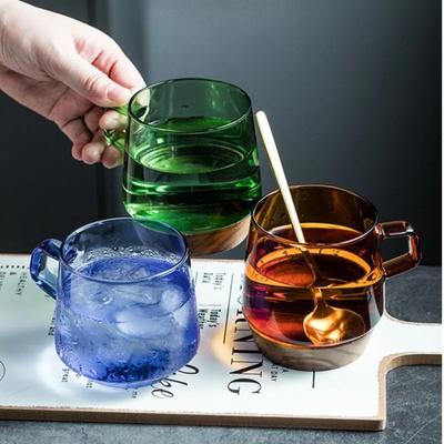Heat-resistant Glass Cup of Coffee and Tea Tableware Color Espresso Cups Drinkware Teaware Cafes Coffee Travel Mug Set Aesthetic