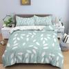 Flower Leaves Duvet Cover Set Fashion Pattern Print Polyester Comforter Covers with Pillow Case King Queen Twin Size Bedding Set