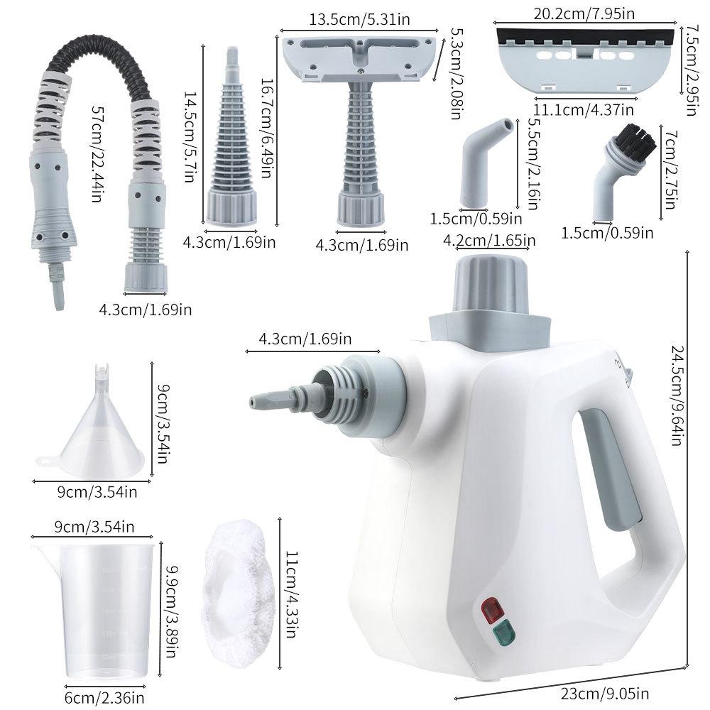 

Портативный ручной пароочиститель Многофункциональный бытовой профессиональный аппарат для паровой чистки под давлением для ковров, штор, тканевых диванов US&110 V белый