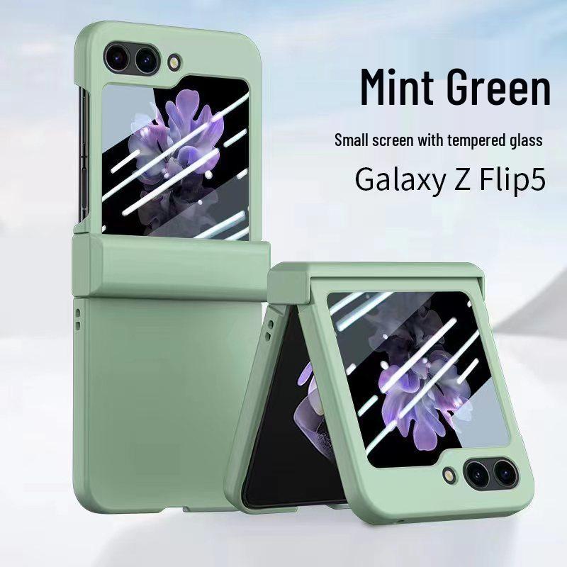 Samsung Z Flip7 Skin-Feel PC Protective Case: Full Coverage, Three-Piece Set for Flip4/5