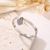 European & American Style Forever Love Double Heart Women's Titanium Steel Bracelet