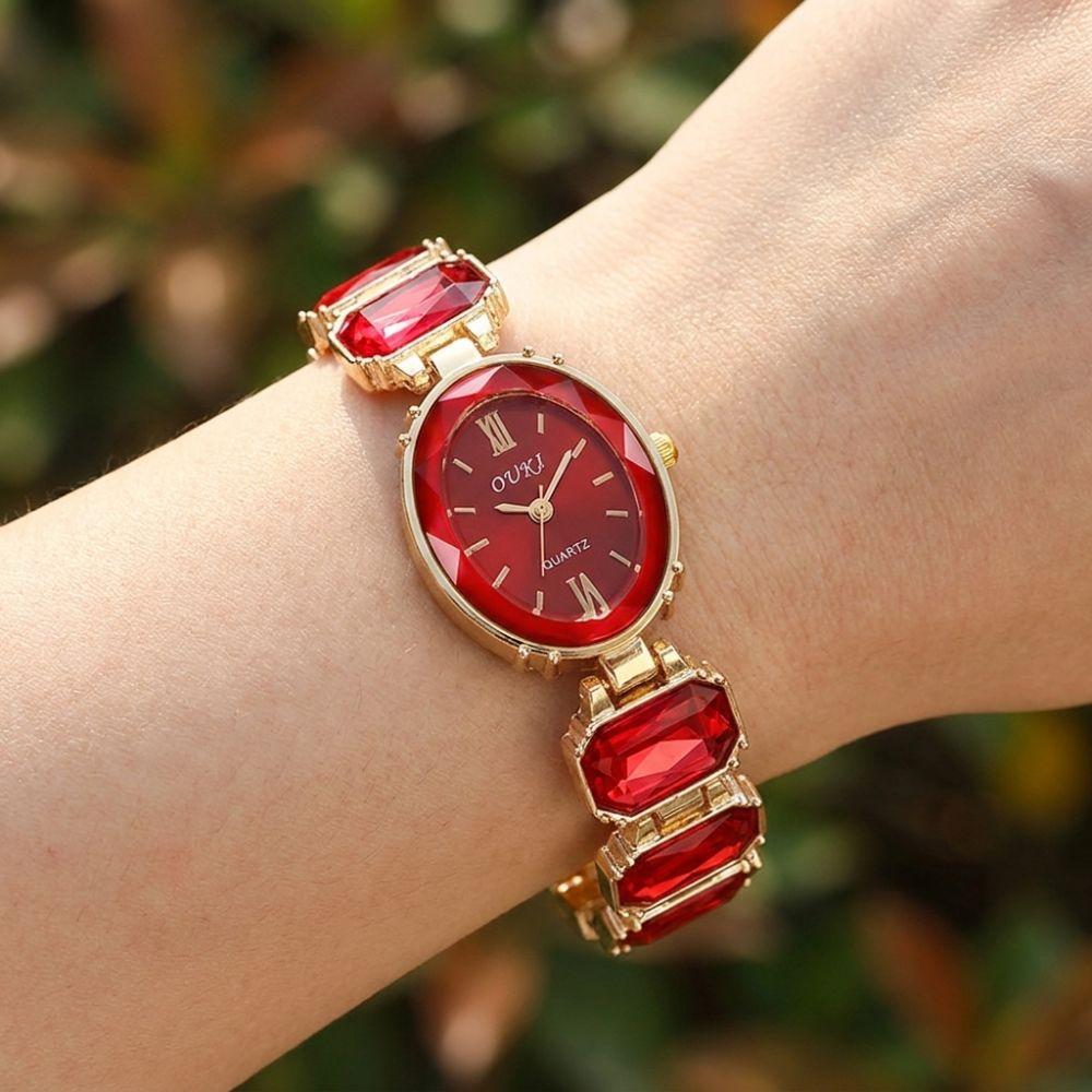 Diamond Studded Watch Strap Quartz Watches Rhinestone Women Wristwatch Wrist Decoration Women Girl
