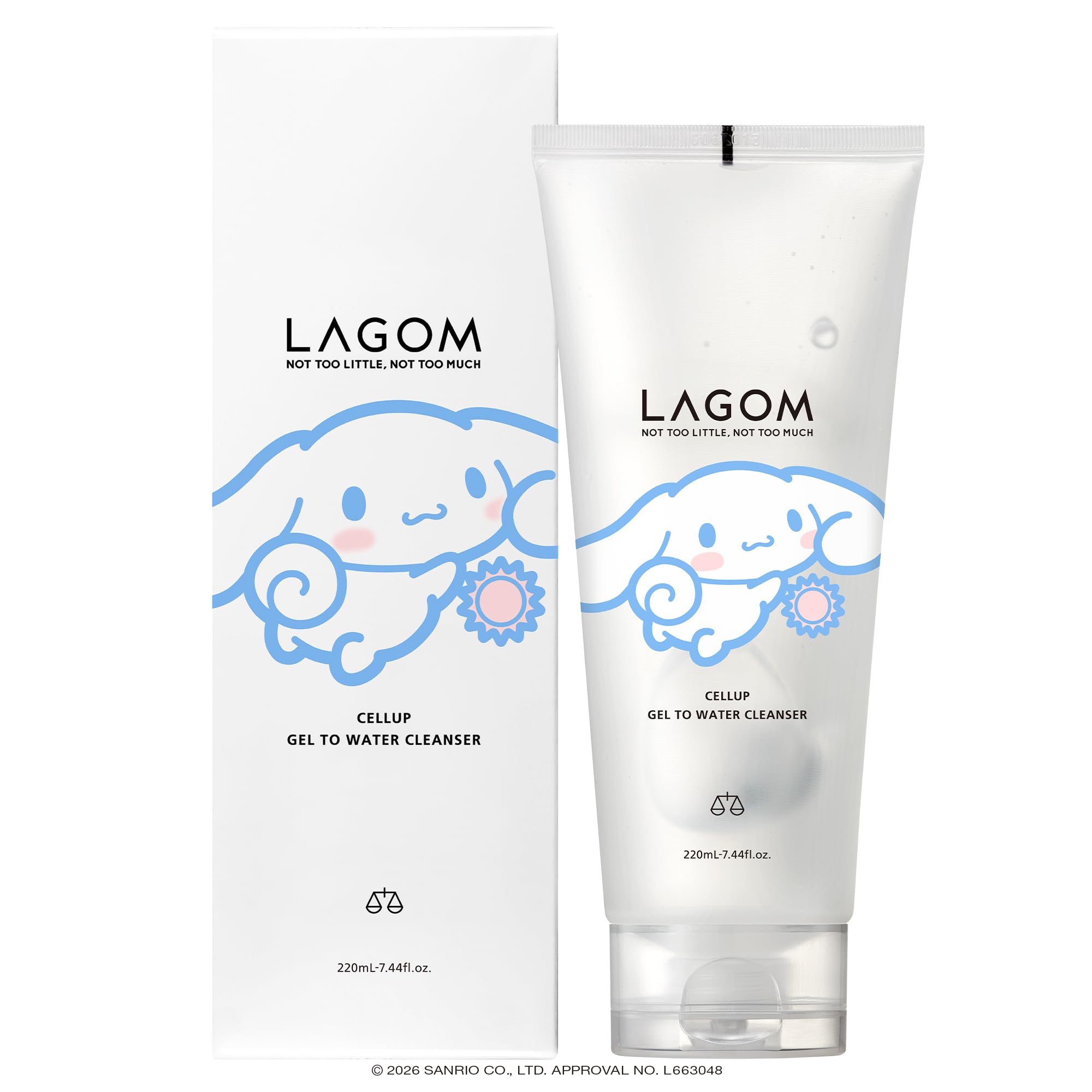 

LAGOM Gel-to-Water Cleanser (Limited Edition Cinnamoroll Design) Morning Facial Cleanser, 220mL, Authentic Japanese Product