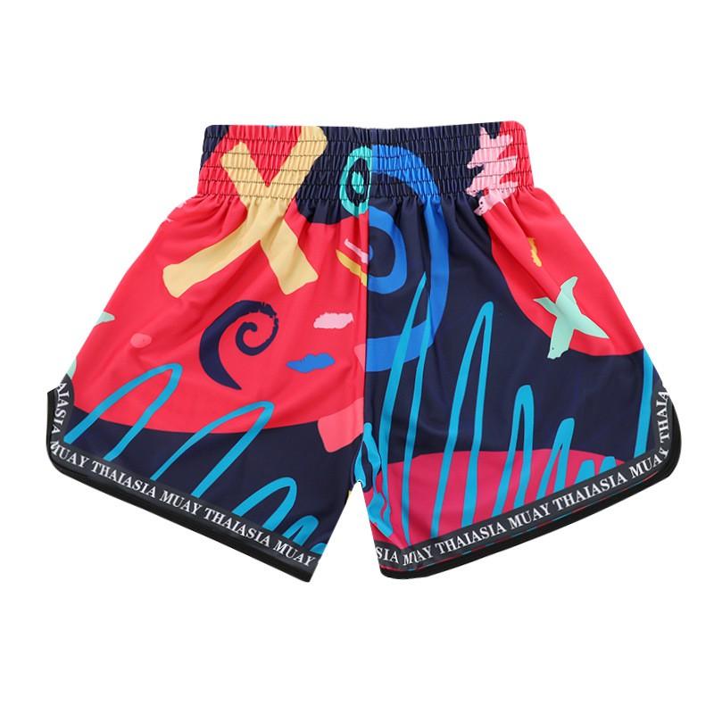 MMA Boxing Shorts Men Women Quick-Dry Muay Thai Fight With UFC-Style Print Lightweight Training
