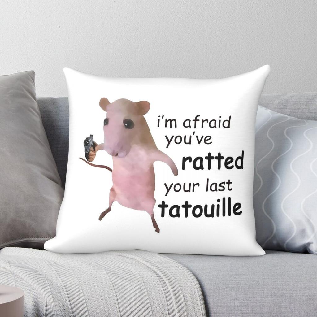 Ratted Your Last Tatouille Pillowcase Polyester Linen Velvet Pattern Zip Decorative Throw Pillow Case Room Cushion Cover