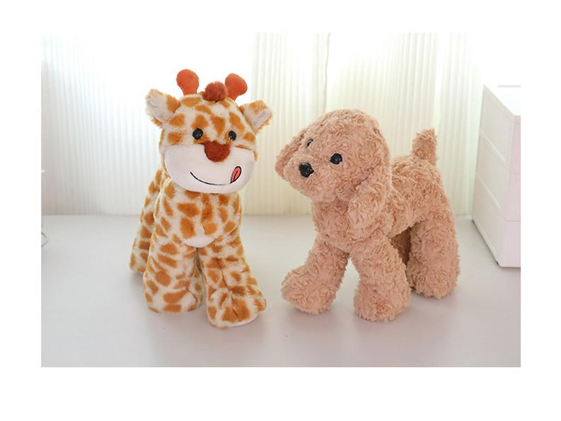 Forest Animal Plush Toys: Little Deer & Teddy Dog Figures for Kids