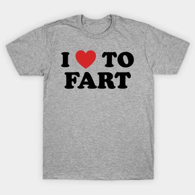 Ich liebe es zu furzen T-Shirt Lustige und selbstironische T-Shirts Männer Frauen Baumwolle Lockeres T-Shirt Kleidung O-Ausschnitt Atmungsaktiv Kurzarm