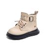 Kids Leather Boots Soft Sole Handsome Children Short Boots Non-slip 2025 Autumn Winter New Boys Girls Ankle Boots Side Zipper