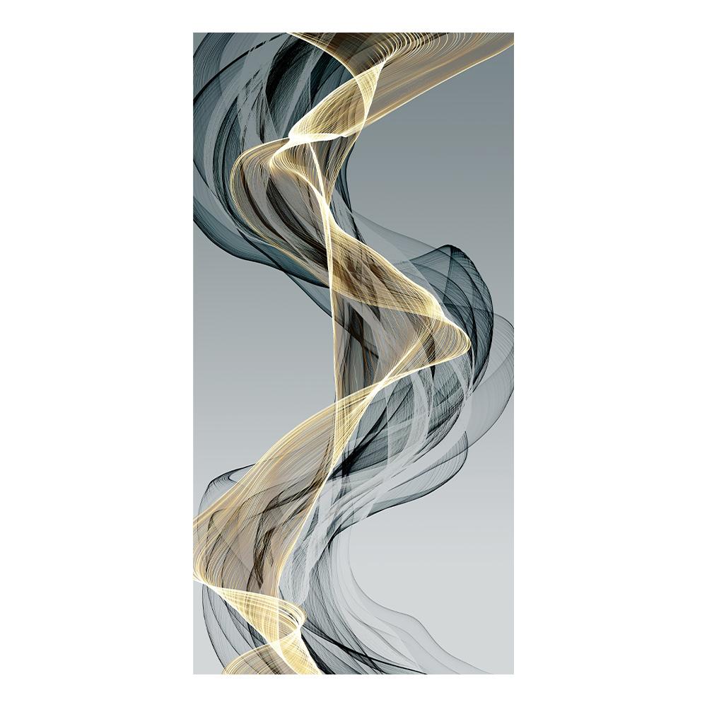 Modern Nordic Abstract Ink Wall Art Canvas Painting Gold and Black Versatile Ribbon Posters Prints Picture for Living Room Decor