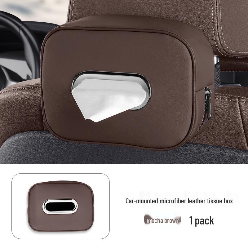 Premium Car Tissue Holder: Armrest Box & Hanging Napkin Storage