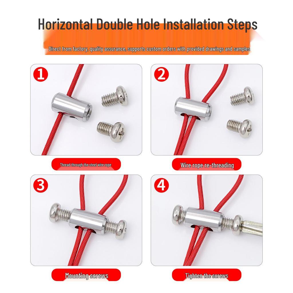 Acrylic Sign Suspension Kit with Adjustable Steel Wire and Self-Locking Buckle