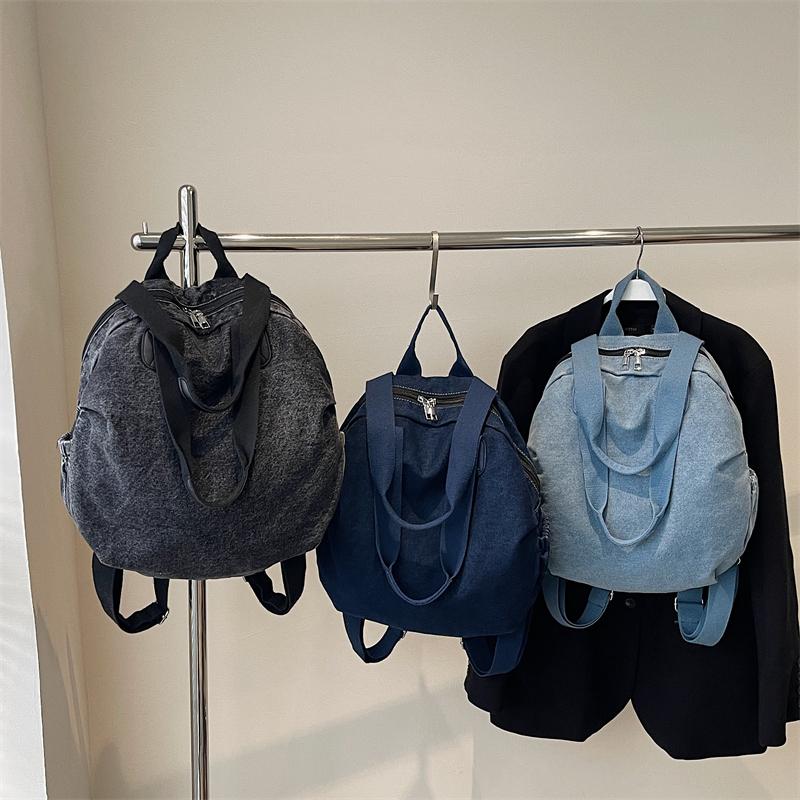 Denim Backpack Women's Large Capacity Shoulder Bag Travel Backpack