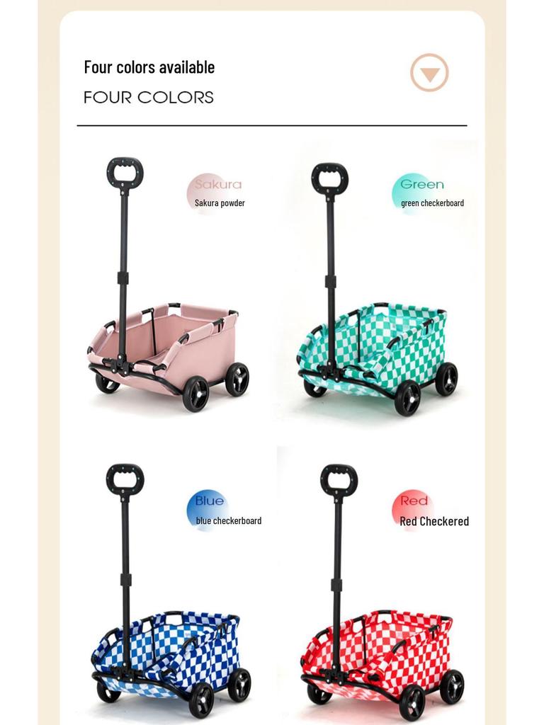 Hafif Katlanabilir Evcil Hayvan Arabası ve Kedi ve Köpekler için Oyun Evi