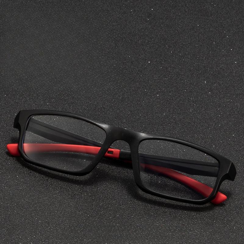 Fashion Square Sports High Definition Anti Blue Light Reading Glasses for Men and Women Wavy Line Full Frame Presbyopia Eyeglasses
