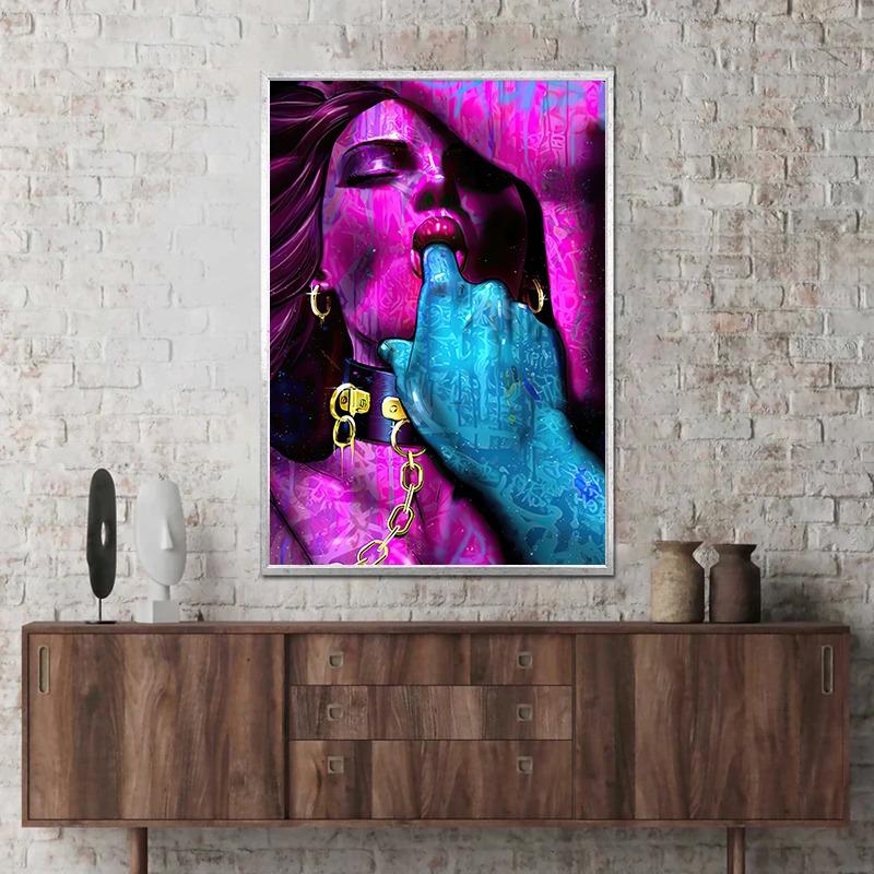 Corp Nud Bărbați Femeie Figură Pictură pe Pânză Poster Iubitori Sexy Artă de Perete pentru Adulți Cuadros Imagine Abstractă Bar Dormitor Decor Acasă