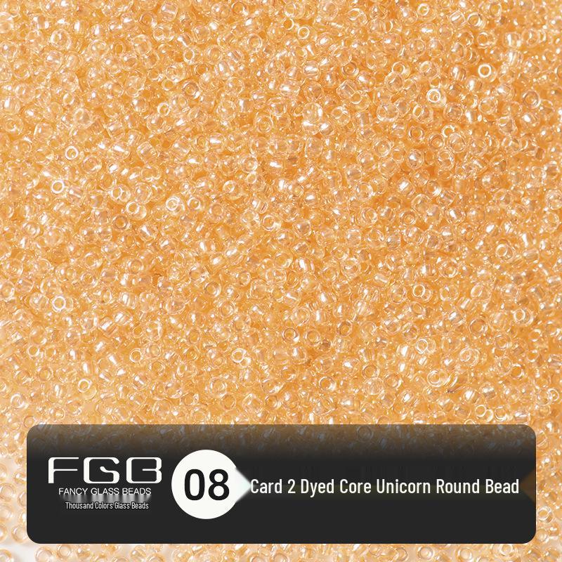 Thousand Color Unicorn Heart Glazed 2mm Round Glass Seed Beads for DIY Jewelry Accessories