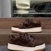 Leather retro German training shoes women's 2025 new lightweight soft-soled casual board shoes popular student casual shoes trend