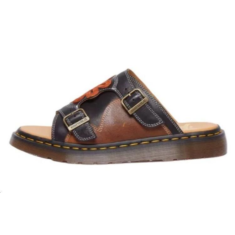Dr. Martens Simple Versatile Comfortable Slip-Resistant Slide Sandals Unisex Sandals Brown 31719140