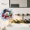 Cartoon Xmas Toilet Seat Cover Stickers Christmas Stickers, Self?Adhesive Waterproof PVC Wall Decals, 3D Colorful Reindeer Santa Tank Lid Decor for