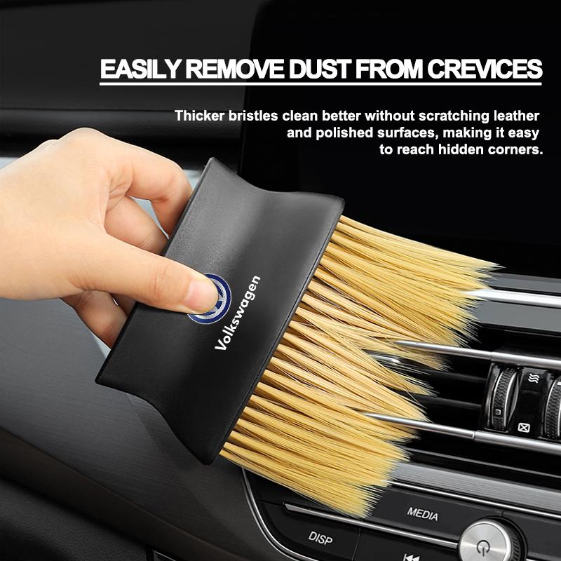 Car Interior Cleaning Soft Brush Dashboard Air Conditioner Outlet Detail Brush For Volkswagen Santana GTI Rline Polo Golf Passat B5 B6 Touran Magotan