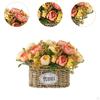 Artificial Floral Arrangement in Basket for Home And Event Decoration, Centerpiece Office