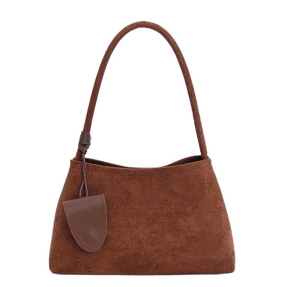 Trendy Multicolor Shoulder Bag PU Frosted Underarm Bag Comfortable Handle Large Capacity Tote Bag Commutting