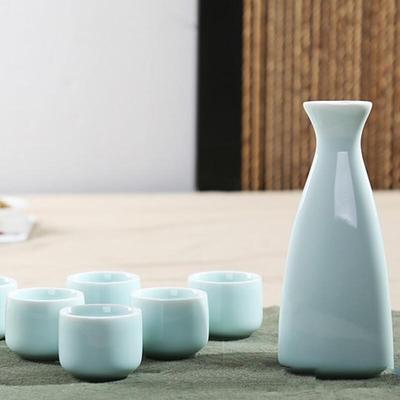 Shangqi Ceramic Baijiu Decanter with 6 Small Cups