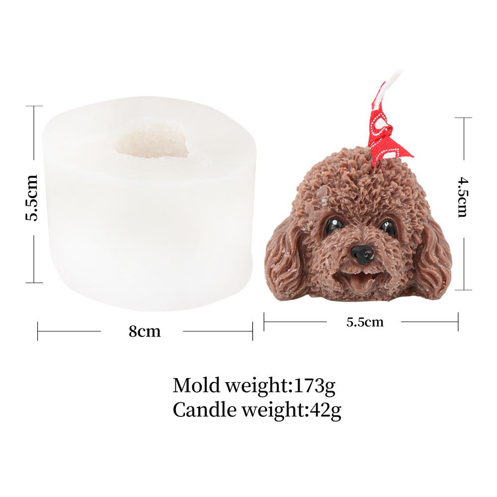 Animals Pet Teddy Puppy Silicone Candle Mold Dog Cat Bulldog Soap Ornament Handmade Scented Resin Plaster Mould