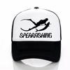 Spearfishing Print Baseball Cap Casual Cotton Hiphop Mesh Cap Summer Sports Trucker Hat
