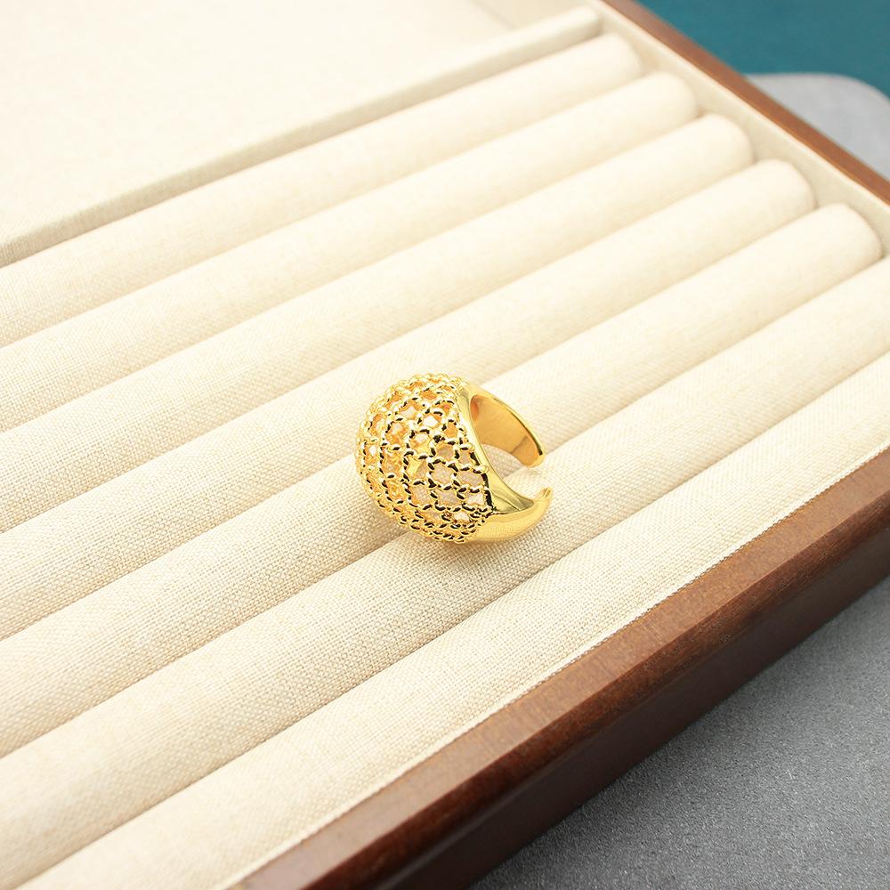 

Gold Stud Earrings Personalized Gold Minimalist Wind Dream Catcher Light Luxury Design Earrings Ring