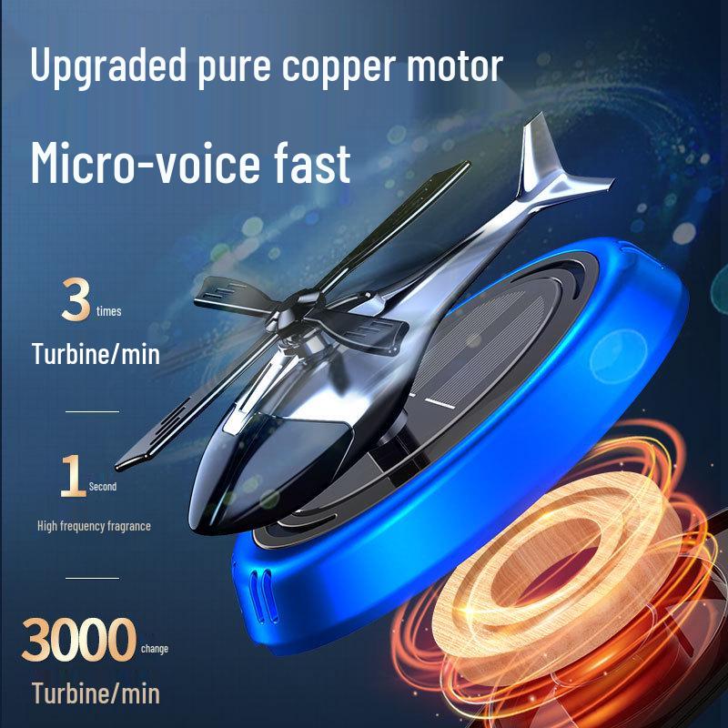 Rotating Solar Airplane Car Air Freshener – Long-lasting Fragrance Console Ornament