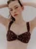 Peuswike Shirred Bikini Top - Brown